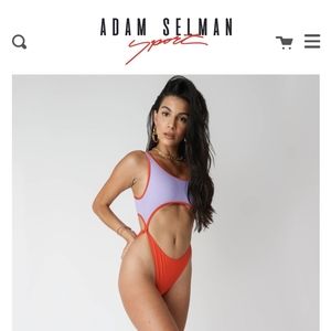Adam Selman- Synchronized One-Piece, xs, color:KABOODLE/LIPSTICK